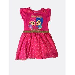 Shimmer And Shine Birthday Tutu Dress Girls Pink Nickelodeon Licensed Size 5